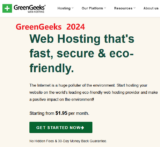 GreenGeeks Black Friday Deals:  Starting from $1.95/mo With free domain